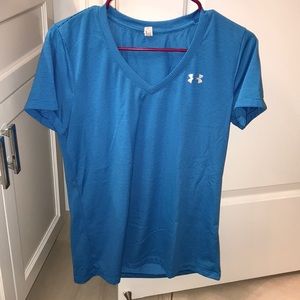 Under armour blue stripe tech twist shirt